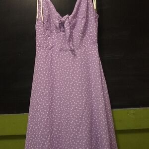 Purple Floral Mini Dress